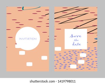 Creative universal artistic cards. Trendy Graphic Design for banner, poster, invitation, cover, placard, brochure, header.