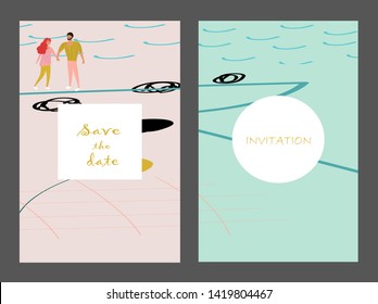 Creative universal artistic cards. Trendy Graphic Design for banner, poster, invitation, cover, placard, brochure, header.