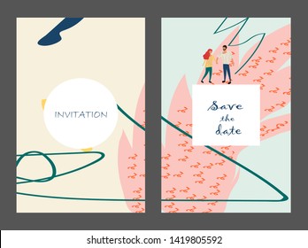 Creative universal artistic cards. Trendy Graphic Design for banner, poster, invitation, cover, placard, brochure, header.