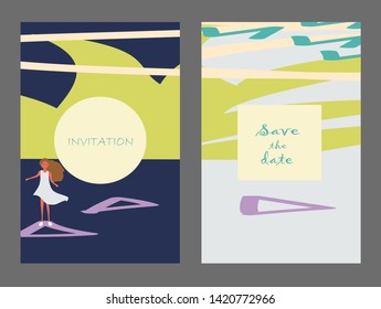 Creative universal artistic cards. Trendy Graphic Design for banner, poster, invitation, cover, placard, brochure, header.