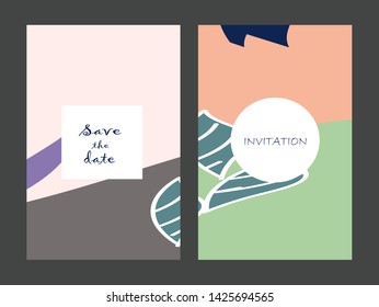 Creative universal artistic cards. Trendy Graphic Design for banner, poster, invitation, cover, placard, brochure, header.