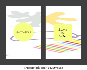 Creative universal artistic cards. Trendy Graphic Design for banner, poster, invitation, cover, placard, brochure, header.