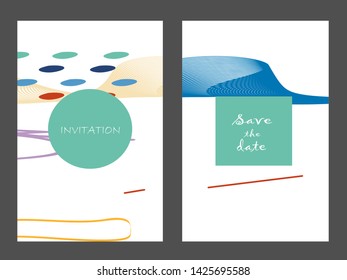 Creative universal artistic cards. Trendy Graphic Design for banner, poster, invitation, cover, placard, brochure, header.