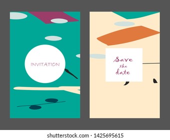 Creative universal artistic cards. Trendy Graphic Design for banner, poster, invitation, cover, placard, brochure, header.