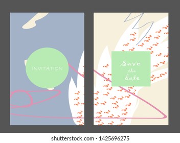 Creative universal artistic cards. Trendy Graphic Design for banner, poster, invitation, cover, placard, brochure, header.
