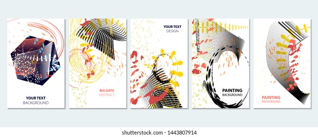 Creative universal artistic cards trendy Graphic Design for banner, poster, cover, invitation, placard, brochure, header