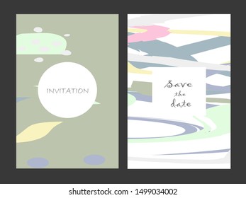 Creative universal artistic cards. Trendy Graphic Design for banner, poster, invitation, cover, placard, brochure, header.