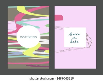 Creative universal artistic cards. Trendy Graphic Design for banner, poster, invitation, cover, placard, brochure, header.