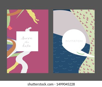 Creative universal artistic cards. Trendy Graphic Design for banner, poster, invitation, cover, placard, brochure, header.