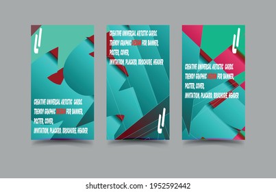 Kreative universelle Kundenkarten. Trendy Graphic Design für Banner, Poster, Cover, Einladung, Plakat, Broschüre, Header