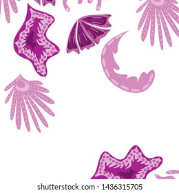 Creative universal artistic floral background. Trendy Graphic Design for banner, poster, cover.