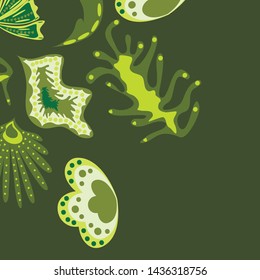 Creative universal artistic floral background. Trendy Graphic Design for banner, poster, cover.