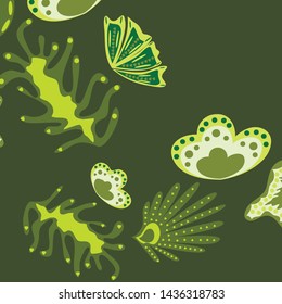 Creative universal artistic floral background. Trendy Graphic Design for banner, poster, cover.