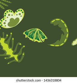 Creative universal artistic floral background. Trendy Graphic Design for banner, poster, cover.