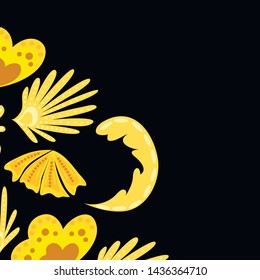 Creative universal artistic floral background. Trendy Graphic Design for banner, poster, cover.