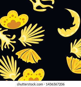 Creative universal artistic floral background. Trendy Graphic Design for banner, poster, cover.