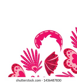Creative universal artistic floral background. Trendy Graphic Design for banner, poster, cover.