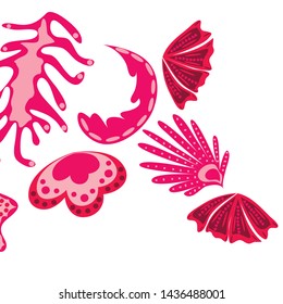 Creative universal artistic floral background. Trendy Graphic Design for banner, poster, cover.