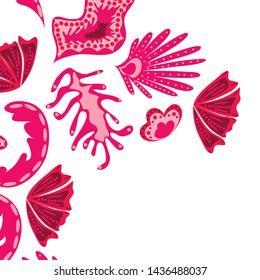 Creative universal artistic floral background. Trendy Graphic Design for banner, poster, cover.