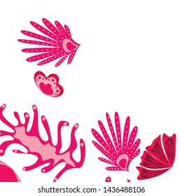 Creative universal artistic floral background. Trendy Graphic Design for banner, poster, cover.