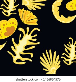 Creative universal artistic floral background. Trendy Graphic Design for banner, poster, cover.