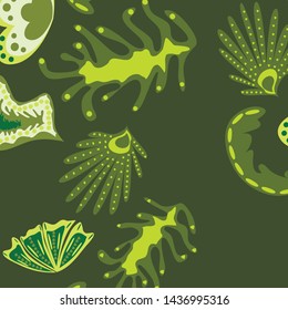 Creative universal artistic floral background. Trendy Graphic Design for banner, poster, cover.
