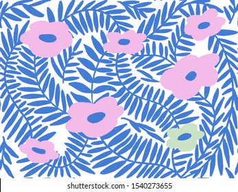 Creative universal artistic floral background. Hand Drawn textures. Trendy Graphic Design for banner, poster, card, cover, invitation, placard, brochure or header.