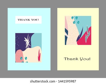 Creative universal artistic floral cards. Trendy Graphic Design for banner, poster, invitation, cover, placard, brochure, header.