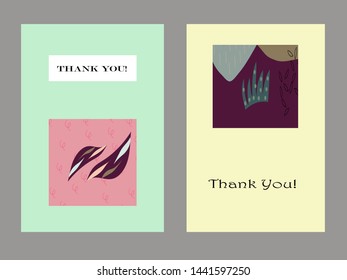 Creative universal artistic floral cards. Trendy Graphic Design for banner, poster, invitation, cover, placard, brochure, header.