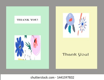 Creative universal artistic floral cards. Trendy Graphic Design for banner, poster, invitation, cover, placard, brochure, header.