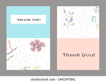 Creative universal artistic floral cards. Trendy Graphic Design for banner, poster, invitation, cover, placard, brochure, header.