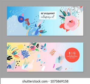 Creative universal artistic header. Trendy Graphic Design for banner, poster, cover, card, invitation, placard, brochure. Vector