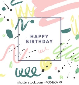 Creative universal background. Hand Drawn textures. Wedding, anniversary, birthday, Valentine's day, party. Design for banner, poster, card, invitation, placard, brochure, flyer. Vector. Isolated. 