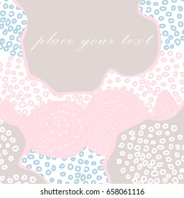 Creative universal  background in marine style with hand drawn texture.  Sea collection vector illustration for poster, flyer, brochure, web site, blog, postcard, invitation, tile, wedding, etc.