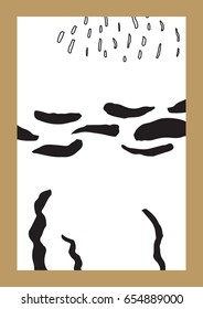 Creative Universal Card with Hand Drawn Hipster Textures. Perfect For Wedding Invitations, Posters and Party Design