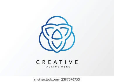 logotipo creativo universal elegante y floral abstracto