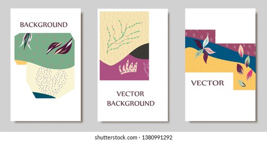 Creative universal floral header in tropical style. Modern graphic design. Hand Drawn textures. Ideal for web, card, poster, cover, invitation, brochure. Vector. - Shutterstock ID 1380991292