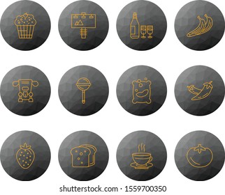 creative universal icon set of 12
 
