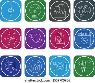 creative universal icon set of 12
 