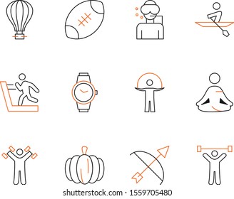 creative universal icon set of 12
 