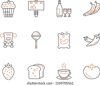 creative universal icon set of 12
 