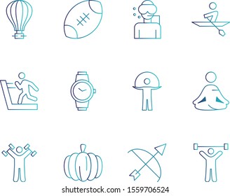 creative universal icon set of 12
 