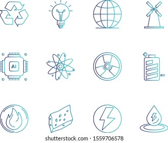 creative universal icon set of 12
 