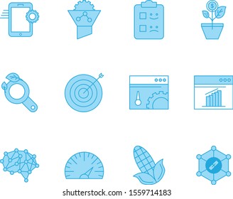 creative universal icon set of 12
 