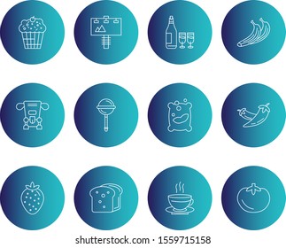 creative universal icon set of 12
 