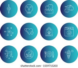 creative universal icon set of 12
 