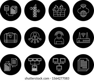 creative universal icon set of 12
 