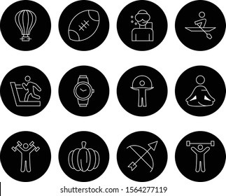 creative universal icon set of 12
 