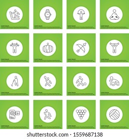  creative universal icon set of 16
 