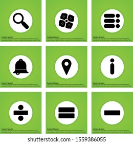 creative universal icon set of 9
 
